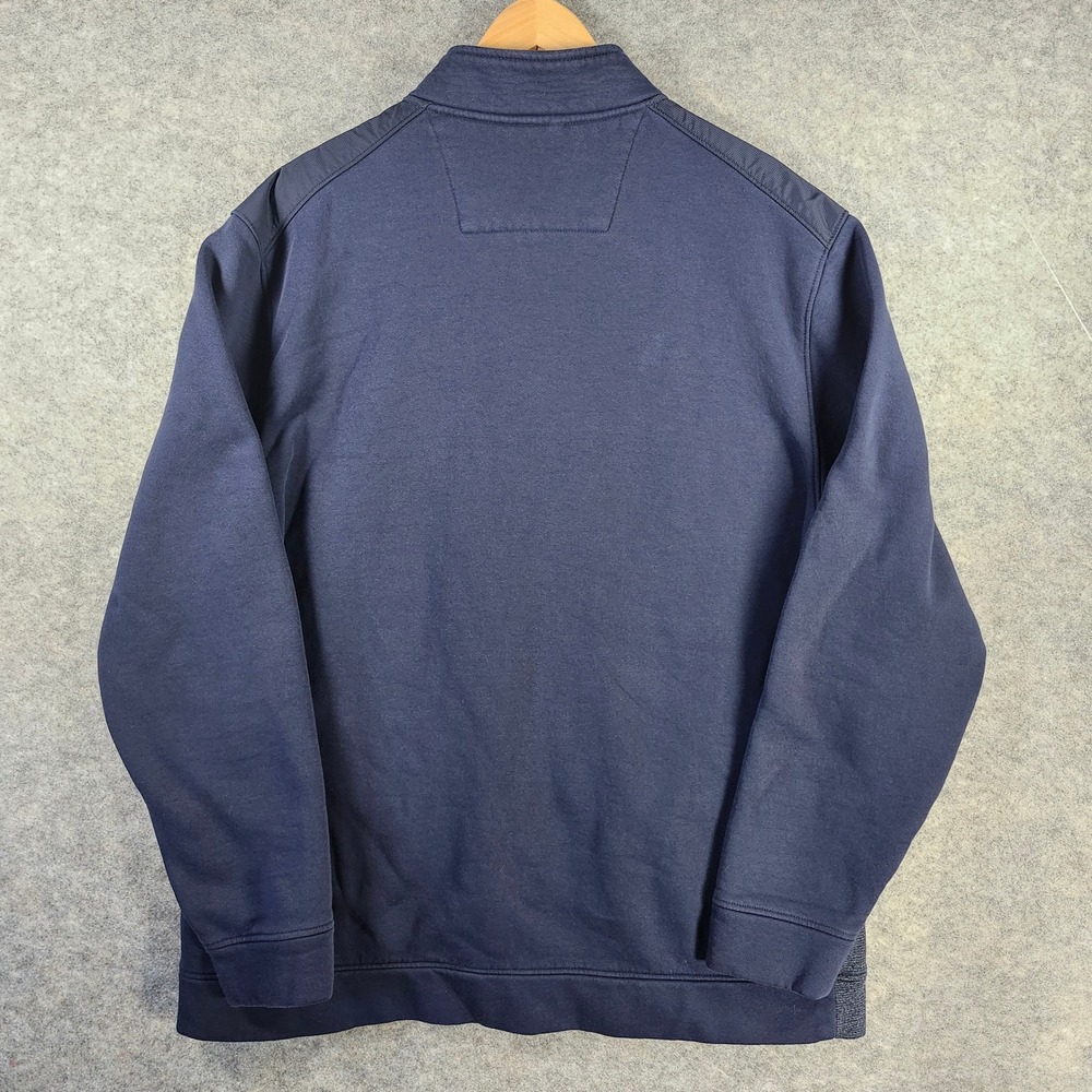 Calvin Klein Mens XXL Full Zip Sweatshirt Blue Marled Mixed Media Fleece Jacket‎ - Picture 11 of 13